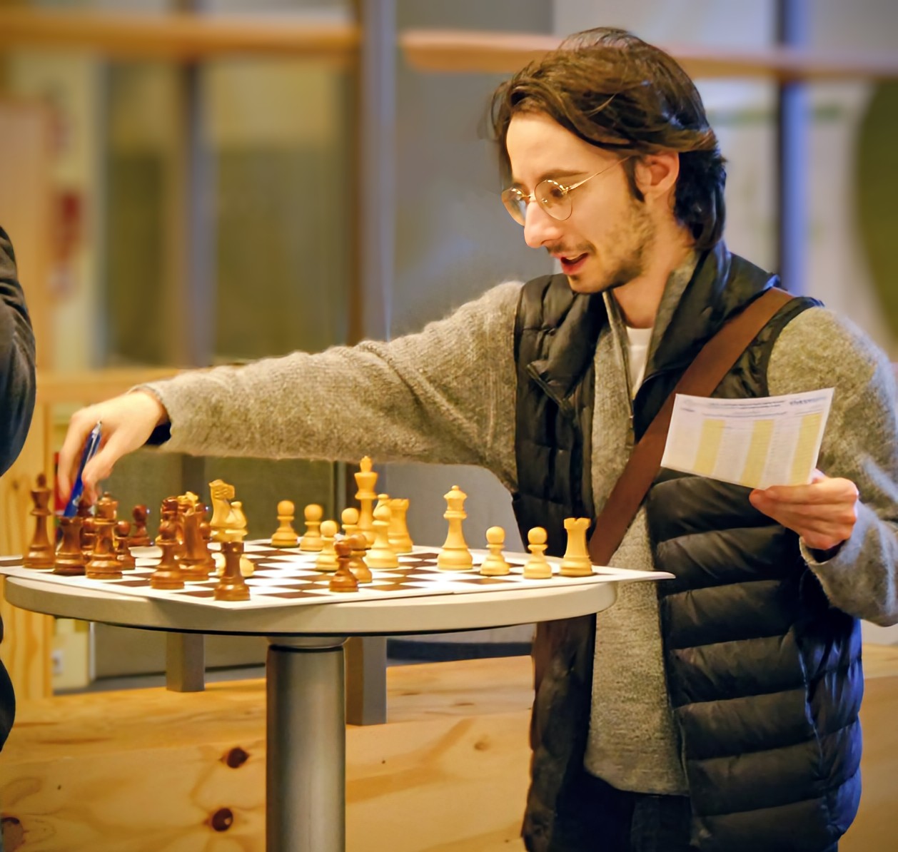Erin playing chess