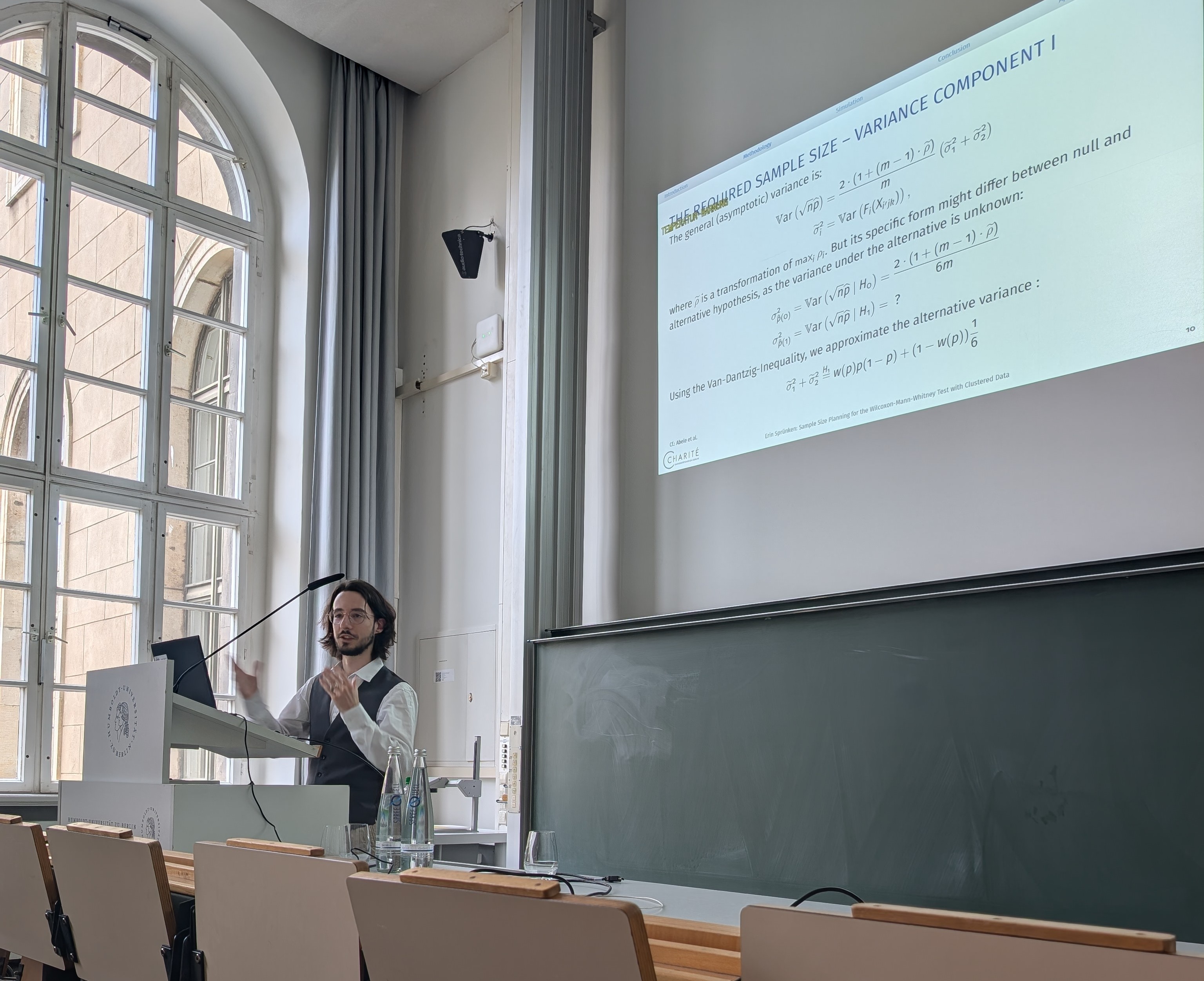 Erin at talk in Berlin